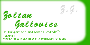 zoltan gallovics business card